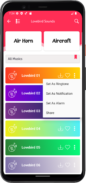 Lovebird Sounds Screenshot 3