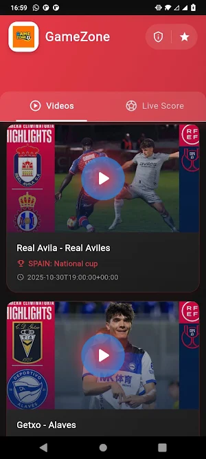 GameZone - Live Sports Screenshot 1