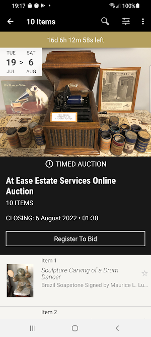 At Ease Auctions Screenshot 1