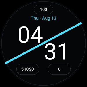 Diagonal Stats Watch Face Screenshot 3