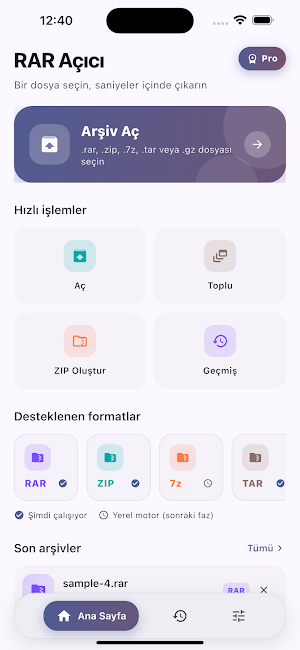 Rar Açma Programı - UnZip, 7z Screenshot 0