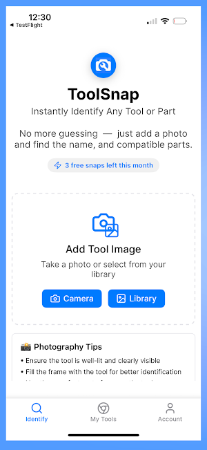 ToolSnap: AI Tool Identifier Screenshot 1