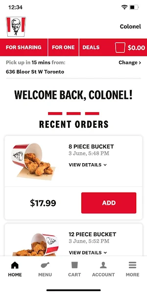 KFC Canada Screenshot 0