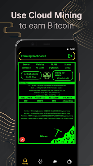Bitcoin Cloud Miner server Screenshot 2