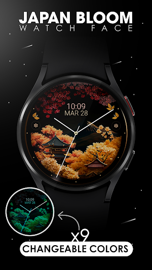 Japan Bloom Watch Face Screenshot 2