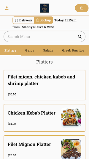 Manny's Olive and Vine Screenshot 1