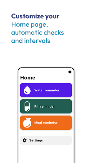 Water and Pill Alarm, Reminder Screenshot 0