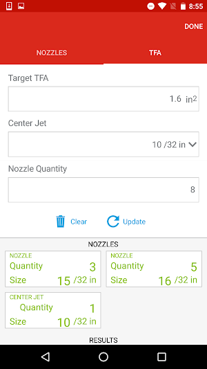 Drill Bit Nozzle Calculator Screenshot 3