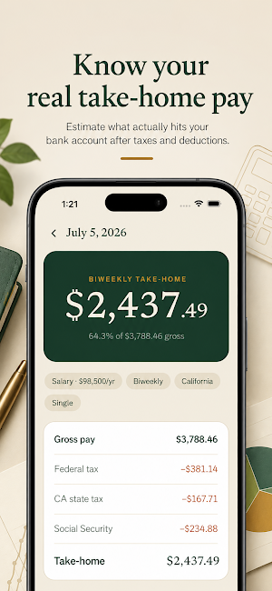Paycheck & Salary Calculator Screenshot 0
