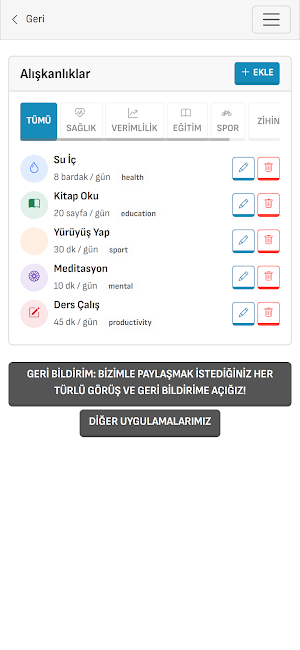 Alışkanlık Koçu Screenshot 3