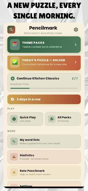 Calm Word Search - Pencilmark Screenshot 2