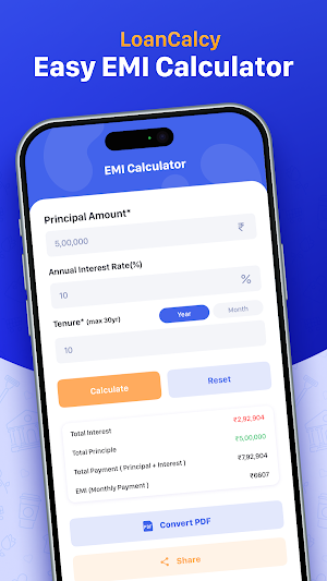 LoanCalcy Easy EMI Calculator Screenshot 0