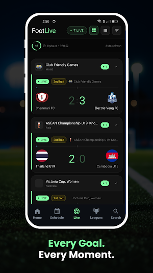 FootLive – Live Football Score Screenshot 1