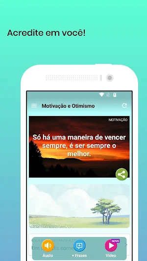 Motivação e Otimismo - Mensagens e Frases Screenshot 0