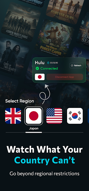 BingeBeyond: Global OTT VPN Screenshot 1