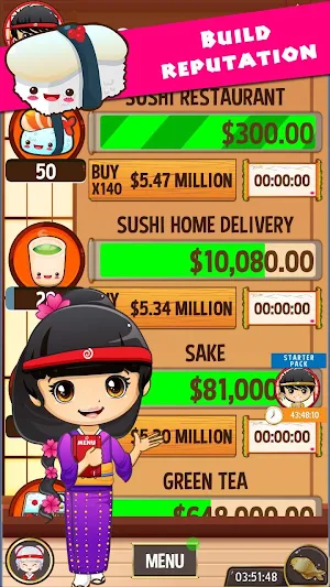 Tokyo Sushi Diner - Japanese Restaurant Idle Game Screenshot 2