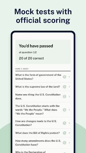 USCIS Civics Test 2026 Screenshot 3