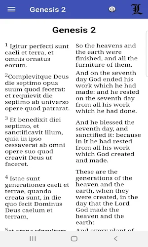 Parallel Latin / English Clementine Vulgate Screenshot 1