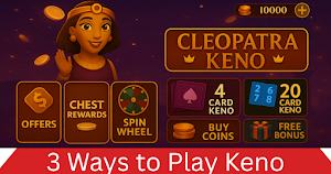 Lucky Cleopatra Keno Casino Screenshot 1