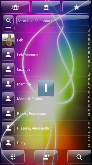 Dialer theme Glass Electric Neon Screenshot 2