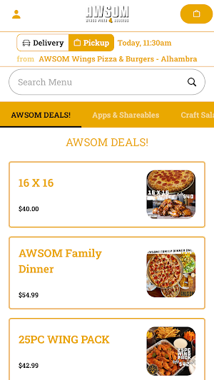 Awsom Wings Pizza and Burgers Screenshot 2