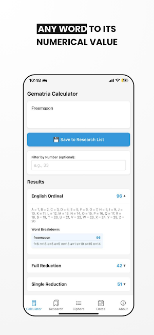 Gematria Calculator & Decode Screenshot 0