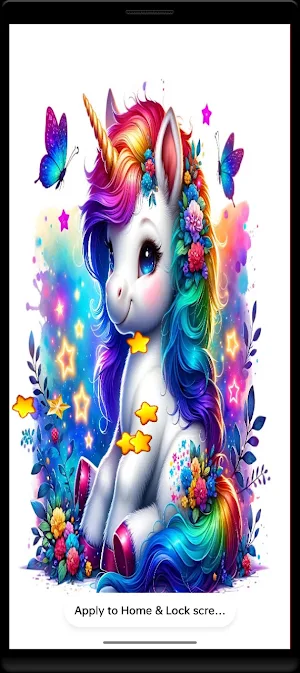 Rainbow Unicorn Live Wallpaper Screenshot 1
