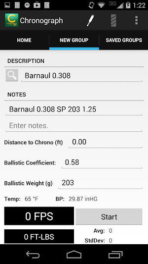 Caldwell Ballistic Chronograph Screenshot 3