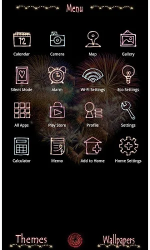 Fireworks Heart Wallpaper Screenshot 1