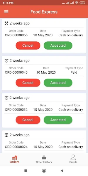 Food Express multi store deliv Screenshot 1