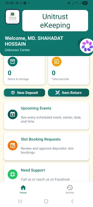 Unitrust eKeeping Screenshot 1