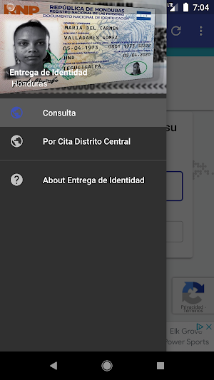Entrega de Identidad Honduras Screenshot 1
