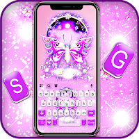Shine Butterfly Keyboard Background