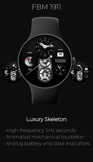 FBM 1911: Skeleton Watch Face Screenshot 0