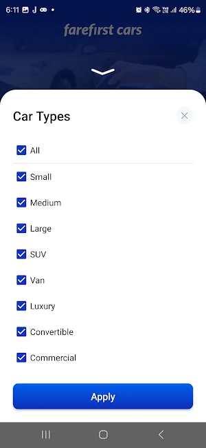 FareFirst Cars - Rental Cabs Screenshot 2