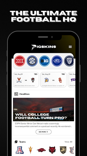 Pigskins: College Football HQ Screenshot 1