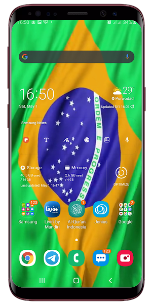 Brazil Flag Live Wallpaper Screenshot 2