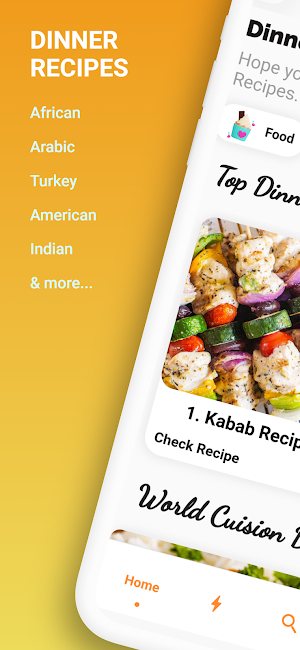 Dinner Recipes Cookbook App Screenshot 0