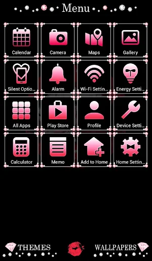 Cute Wallpaper Diamond x Lips Theme Screenshot 1