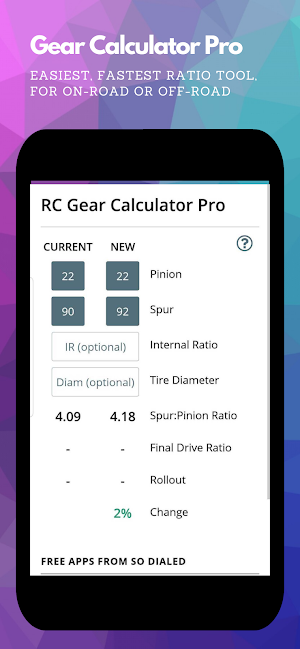 RC Gear Calculator Pro Screenshot 0