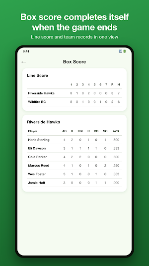 Baseball Scoreboard Screenshot 3
