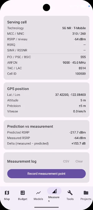 Cell Coverage Planner Screenshot 2