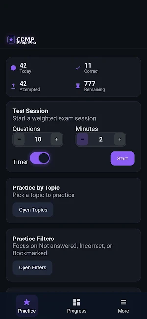 CDMP PrepPro: Study & Practice Screenshot 0