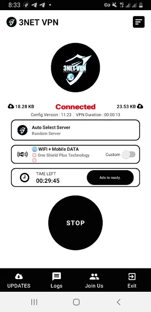 3NET VPN: Unlimited & Secure Screenshot 0