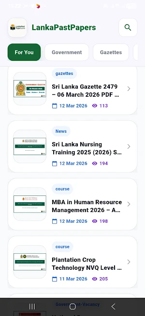 Lanka Past Papers Screenshot 1