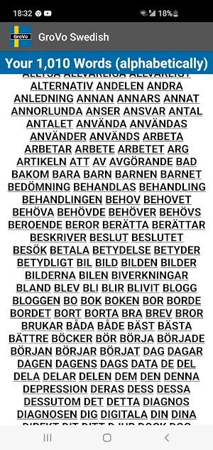 GroVo Swedish Screenshot 2