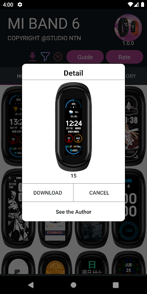 MiBand6 - WatchFace for Xiaomi Mi Band 6 Misfits Screenshot 1