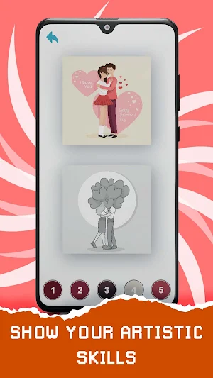 Valentine Love Pixel Art Color Screenshot 1
