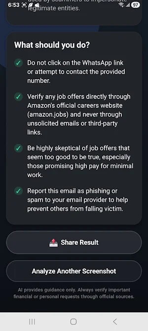 ScamLens: AI Scam Detector Screenshot 2