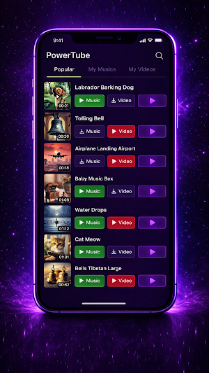 PowerTube: Music Player Screenshot 1